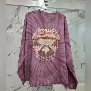 Metallica Tye Dyed Long Sleeve T-Shirt Size XL